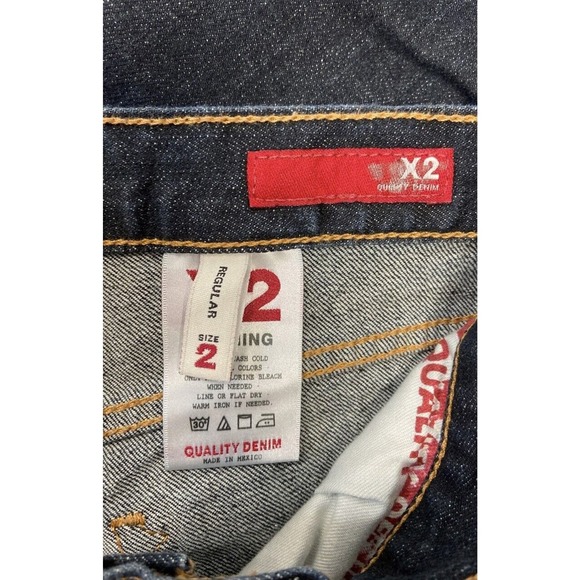 X2 Quality Denim Jeans Womens Size 2 Curvy Embroidered Low Rise Boot Cut Blue - Picture 8 of 10